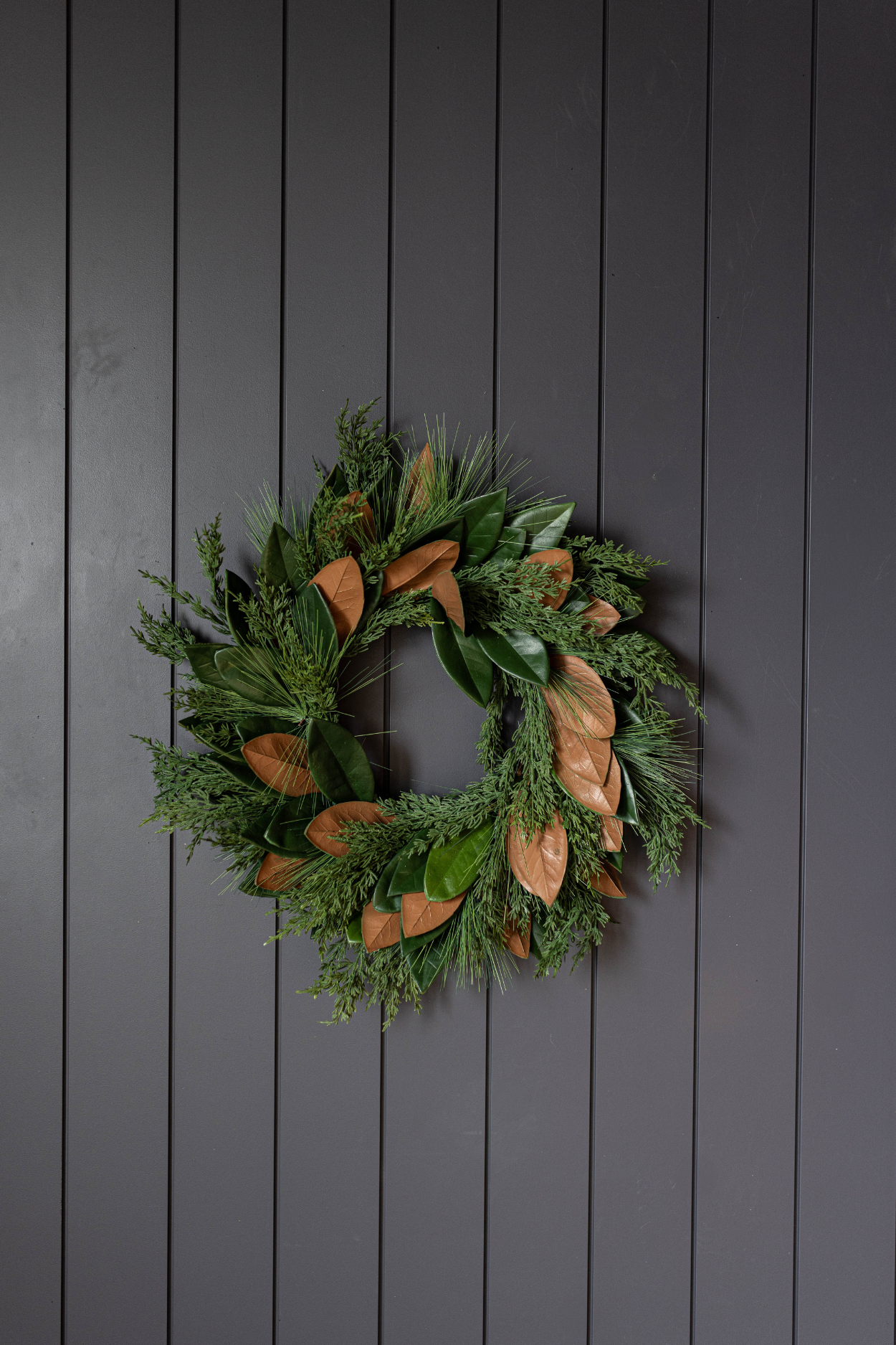 Magnolia Norfolk Cypress Mixed Real Touch Wreath - 24": Standard