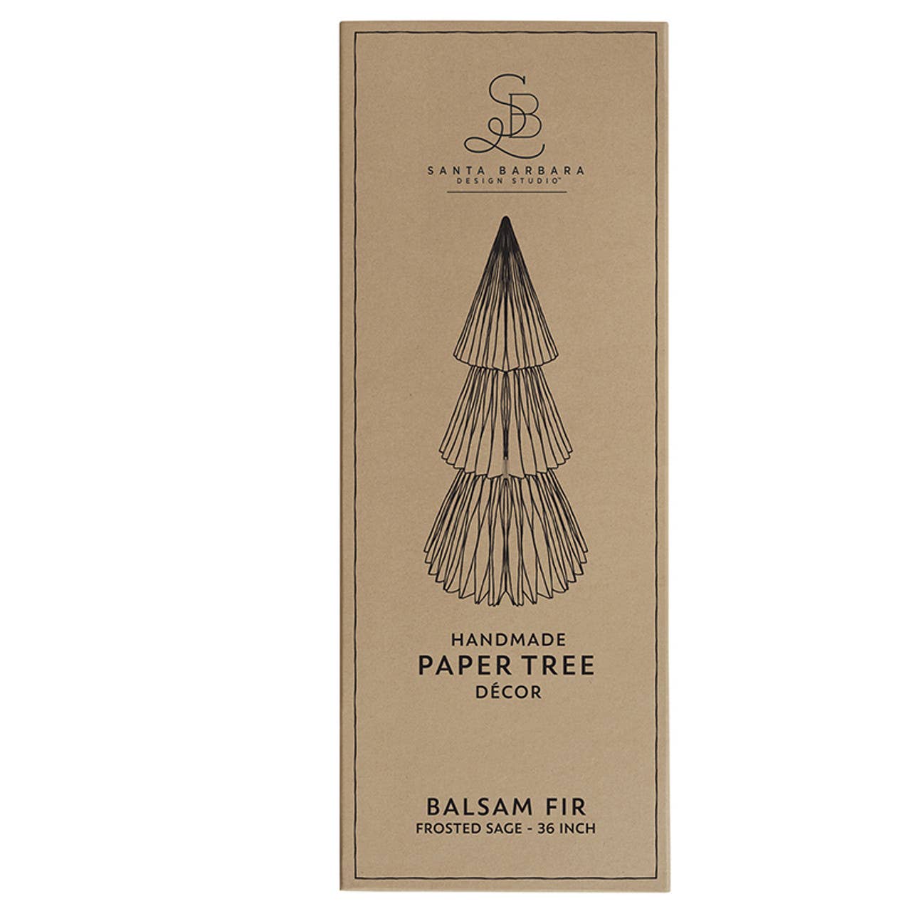 Paper Tree - Balsam Fir Frosted Sage 36": Paper/Magnetic Closure/Gift Boxed / 36" H x 14" Dia