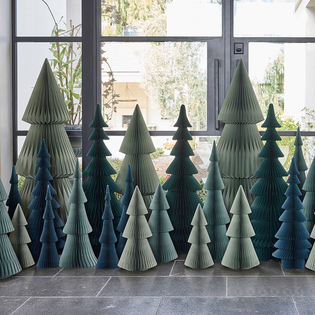 Paper Tree - Balsam Fir Frosted Sage 36": Paper/Magnetic Closure/Gift Boxed / 36" H x 14" Dia