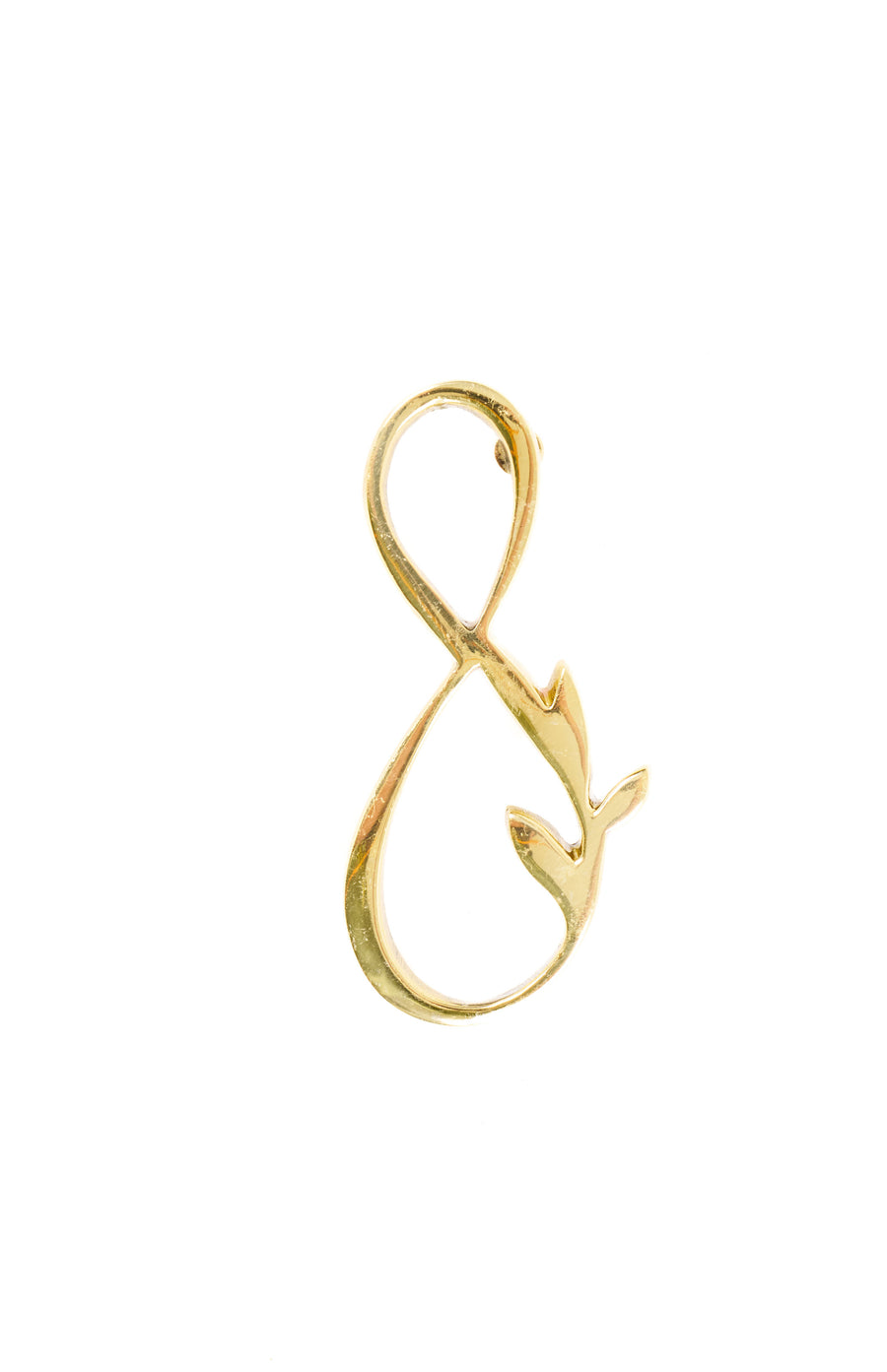Leaf Flourish Brass House Numbers