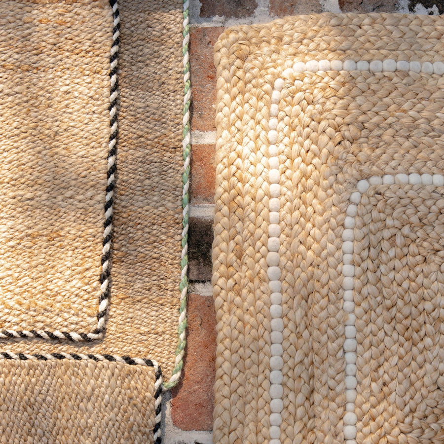 Braided Jute Doormat in Wrought Iron