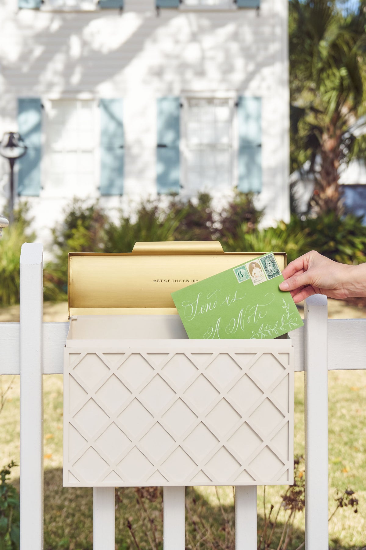 Trellised Mail Wall-mount Mailbox in Trellis White – Art of the Entry