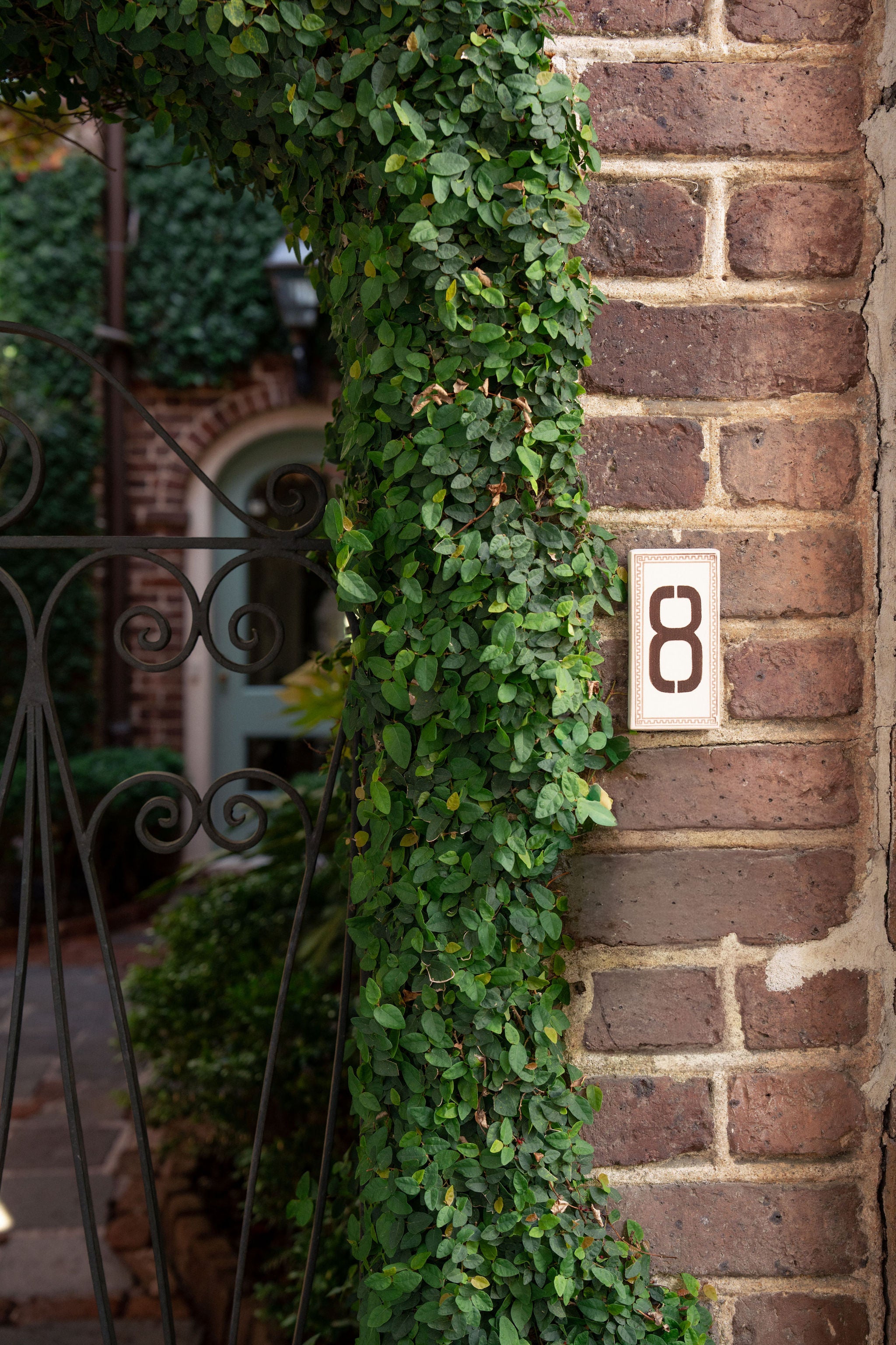 Greek Key Portuguese House Numbers