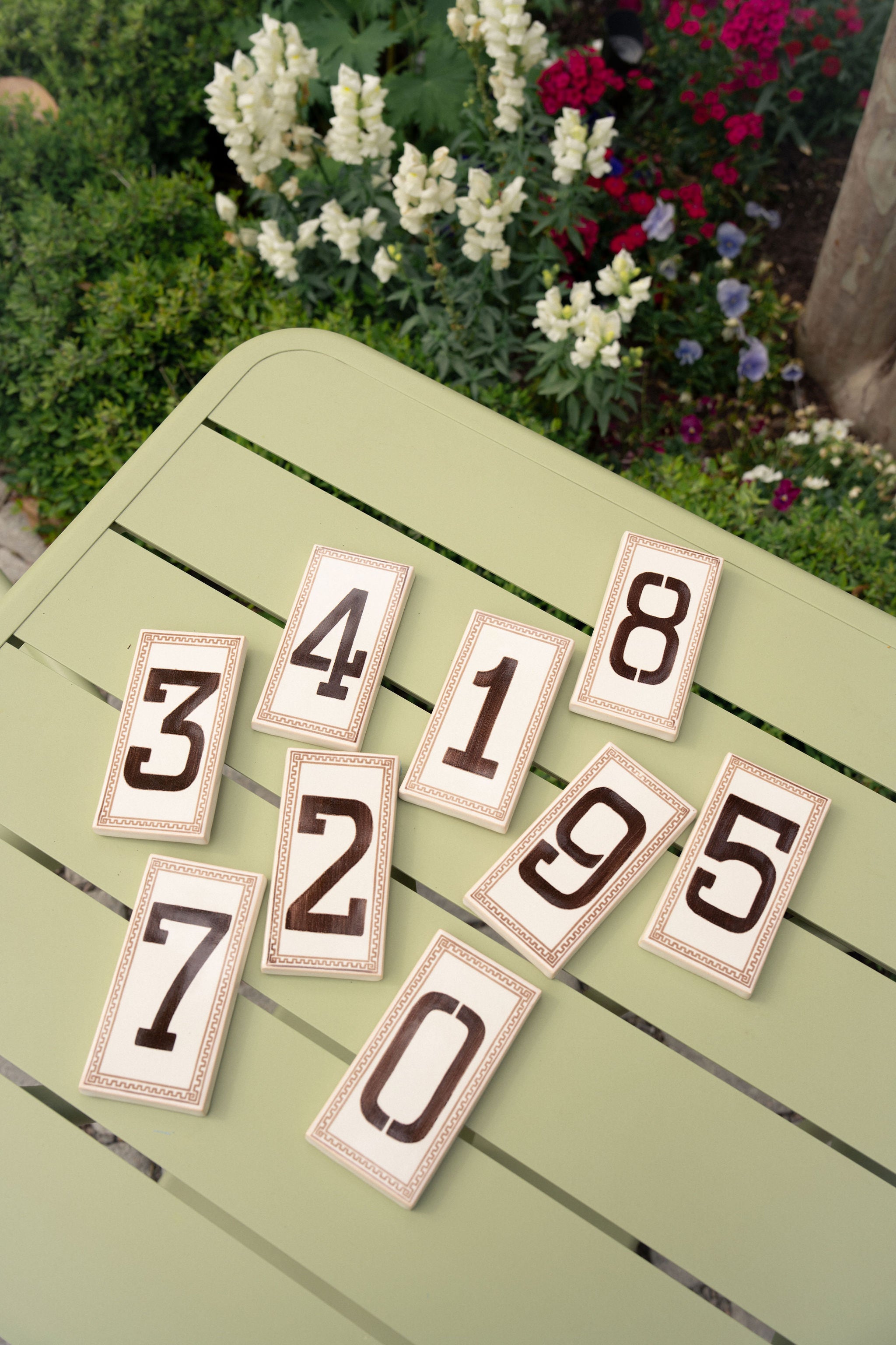 Greek Key Portuguese House Numbers