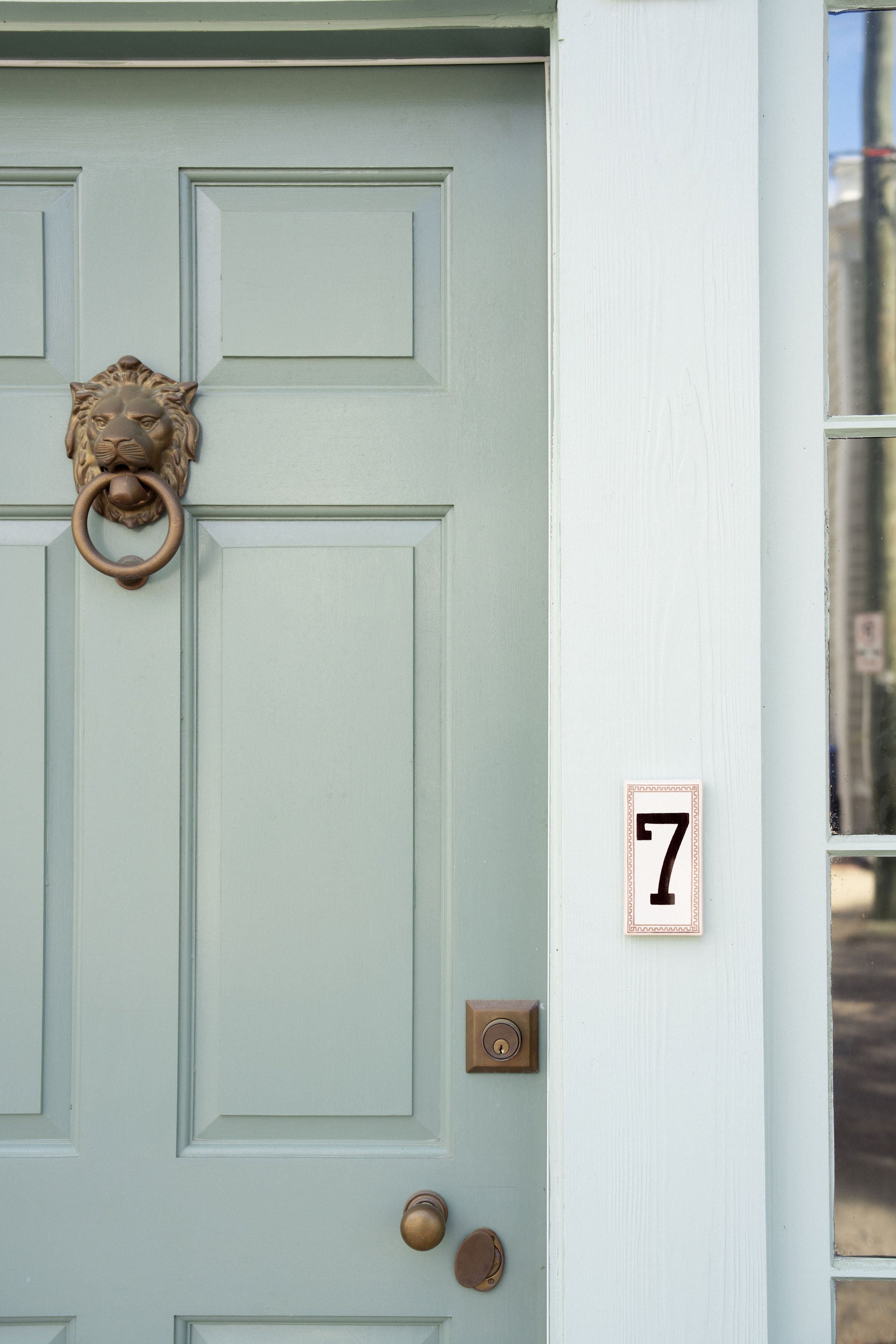Greek Key Portuguese House Numbers