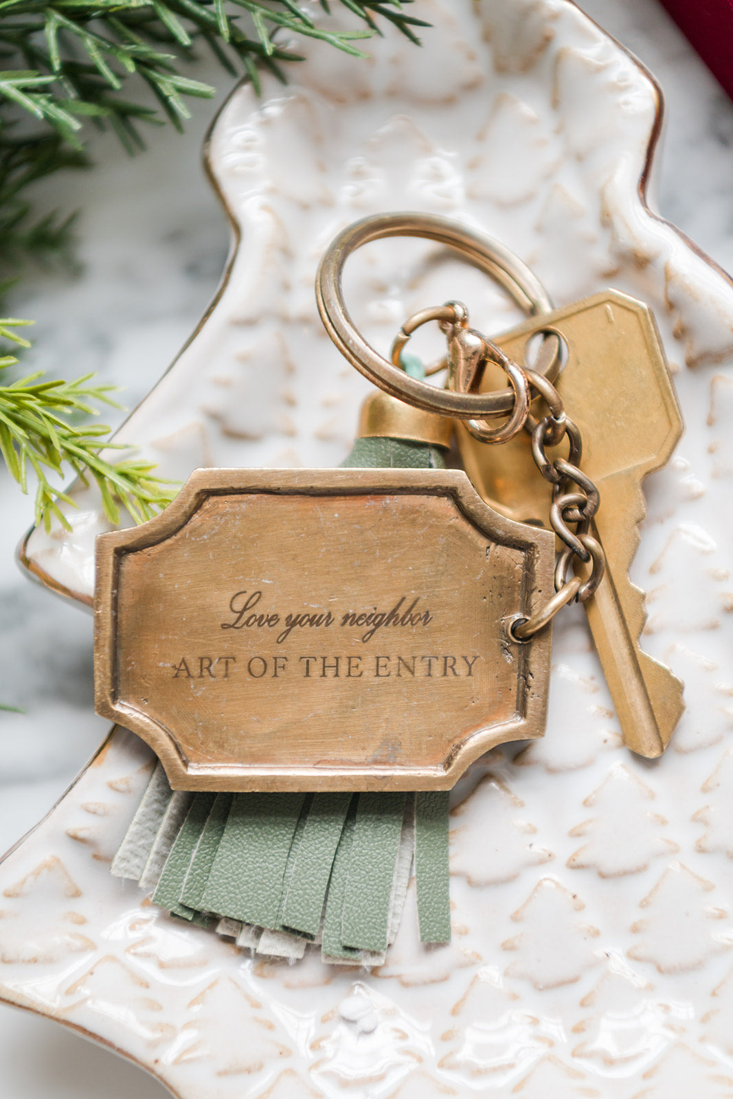 Classic Lattice Key Chain