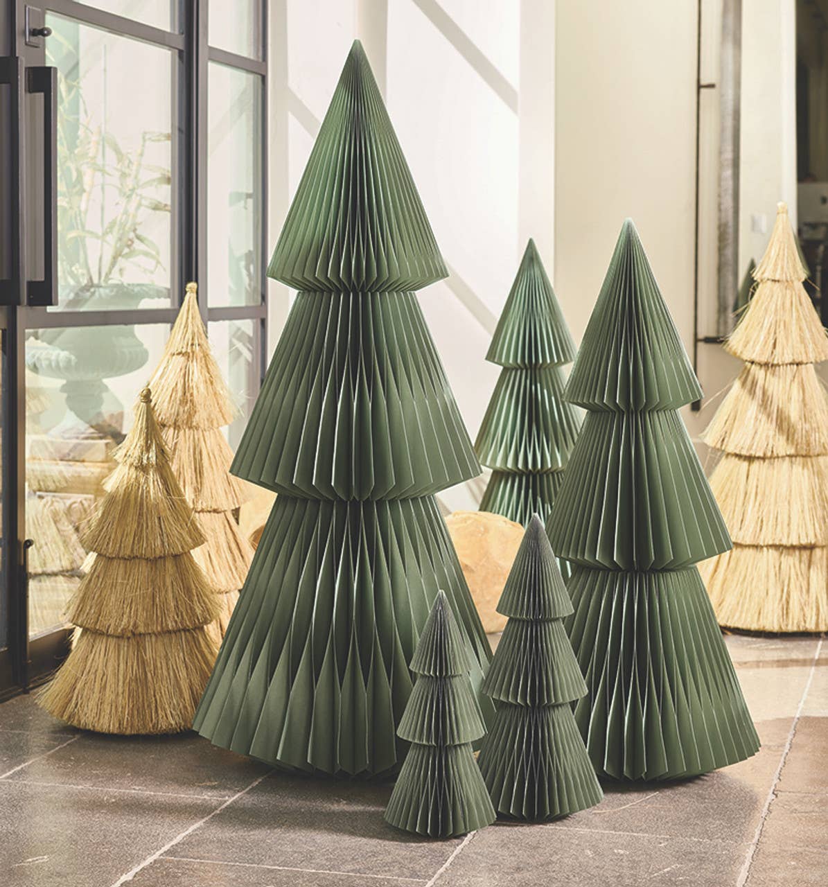 Paper Tree - Balsam Fir Frosted Sage 36": Paper/Magnetic Closure/Gift Boxed / 36" H x 14" Dia