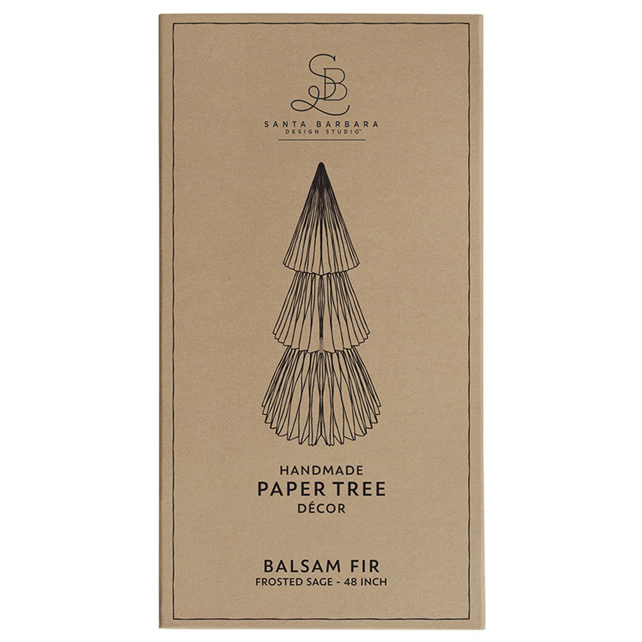 Paper Tree - Balsam Fir Frosted Sage 48": Paper/Magnetic Closure/Gift Boxed / 48" H x 22" Dia